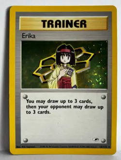 2000 Pokemon Gym Heroes #16/132 ERIKA Holo Rare LP+ - Image 1