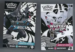 Pokemon Black Bolt and White Flare Booster Bundle Set of 2 Sealed - Image 1