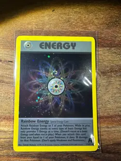 Rainbow Energy 17/82 Team Rocket Unlimited Holo Special Energy Pokemon TCG NM - Image 1