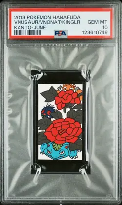 2013 POKEMON HANAFUDA KANTO JUNE KINGLER/VENONAT/VENUSAUR PSA 10 - Image 1