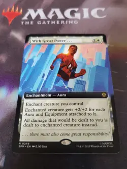 Mtg. With Great Power... Extended Art. Marvel's Spider-Man. Pack Fresh - Image 1