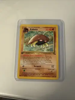 Pokemon TCG Kabuto Fossil 1st Edition Common Card 50/62 Regular - Image 1