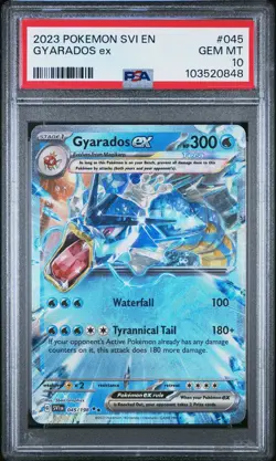 2023 POKEMON SVI EN #45 GYARADOS EX PSA 10 SCARLET & VIOLET - Image 2