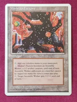 Magic The Gathering 4TH EDITION MISHRA'S FACTORY land card MTG - Image 1