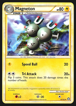 Magneton 43/102 HGSS Triumphant Pokemon Card LP - Image 1