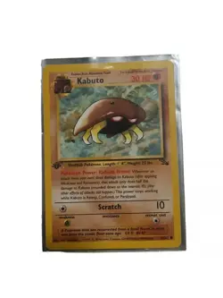 Kabuto Base Set First Edition Pokemon Card - Image 1