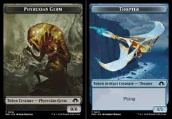 Phyrexian Germ (0016) // Thopter (0013) Double-Sided Token - Foil x1 - Modern Ho - Image 1