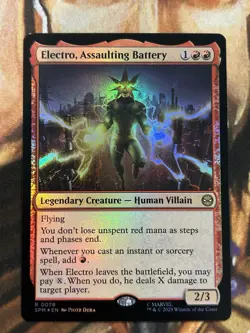 FOIL Electro, Assaulting Battery #0076 Marvel's Spider-Man - Pack Fresh NM/M ?? - Image 1