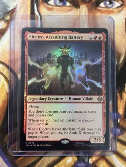 FOIL Electro, Assaulting Battery #0076 Marvel's Spider-Man - Pack Fresh NM/M ?? - Image 3