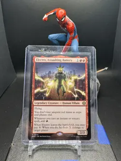 SPM Foil ELECTRO ASSAULTING BATTERY 1x Rare Magic Spider-Man MTG NM - Image 1