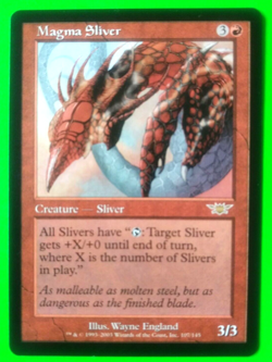 Magic the Gathering MTG Legions MAGMA SLIVER R NM 2003 Nice! - Image 1