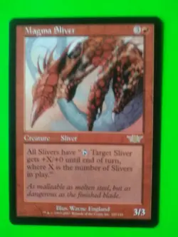 Magic the Gathering MTG Legions MAGMA SLIVER R NM 2003 Nice! - Image 2