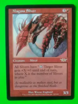 Magic the Gathering MTG Legions MAGMA SLIVER R NM 2003 Nice! - Image 3