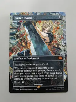 Magic ~ Buster Sword #351 ~ Borderless Non-Foil ~ Final Fantasy ~ Pack Fresh - Image 1