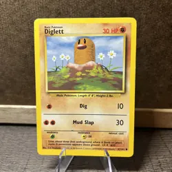 Diglett 47/102 Base Set Pokemon Card Vintage WOTC - Image 3