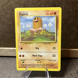 Diglett 47/102 Base Set Pokemon Card Vintage WOTC - Image 5
