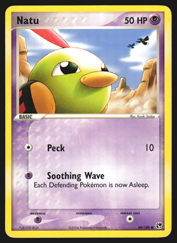 Natu 69/100 EX Sandstorm Pokemon Card MP - Image 1