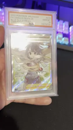 Pokemon 2021 Zinnia's Resolve Full Art Trainer 079 Blue Sky Stream PSA 10 - Image 2