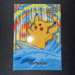 2000 Topps Pokemon TV Surfing Pikachu #25 Stick-Ons 8 of 10 (B) - Image 2
