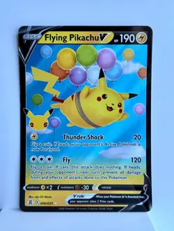 Flying Pikachu V - 006/025 - Pokemon Celebrations Sword Shield Rare Card NM - Image 1