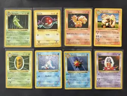 x 8 Pokemon Cards: Shadowless Base Set Cards Non-Holo Bundle Joblot 1999 WOTC - Image 1