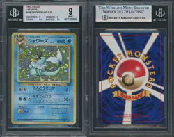 (BGS 9 9.5) 1997 Vaporeon Holo Mint #134 Jungle Japanese Pokemon Card Gem Psa - Image 3