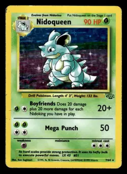 Nidoqueen 7/64 Holo Rare Jungle Set Pokemon Card - Image 1