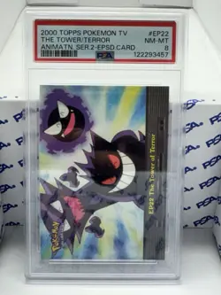 2000 Topps Pokemon TV The Tower of Terror #EP22 PSA 8 NM-MT - Image 1