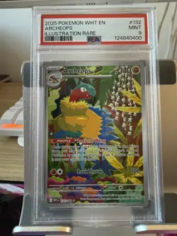 Pokemon TCG Archeops 132/086 White Flare 2025 PSA 9 MINT - Image 1