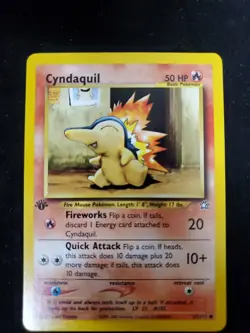 Pokemon TCG Cyndaquil Neo Genesis 57 Regular Unlimited Common M914 - Image 1
