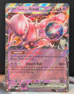 Team Rocket's Mewtwo Ex SVP EN 216 NM Black Star Promo Pokemon TCG Holo Foil - Image 1