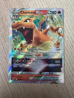 Pokemon TCG Charizard VSTAR Holo Ultra Rare Card Brilliant Stars 18/172 - Image 1