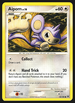Aipom 50/100 Diamond & Pearl Majestic Dawn Pokemon Card MP - Image 1