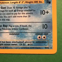 Pokemon TCG Lapras Fossil Holo Rare Card 10/62 1999 Edition LP/NM - Image 5