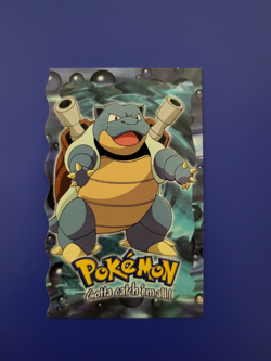 Topps Pokemon Evolution Card - #09 Blastoise, Rare, Blue Logo, Die-cut - Image 1