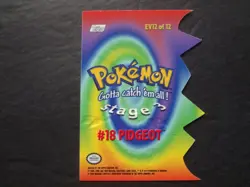 2000 Topps Pokemon Die Cut #EV12 of 12 #18 Pidgeot Series 2 Chase Card - Image 2