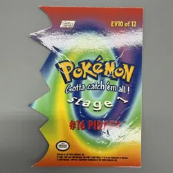 Pokemon Topps Pidgey Series 2 Die Cut EV10 Chase Card 16 2000 TV Animation - Image 2