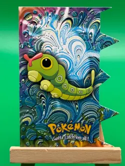 2000 TOPPS Pokemon #10 Caterpie Stage 1 Die Cut Embossed card EV 1 of 12, Rare - Image 1