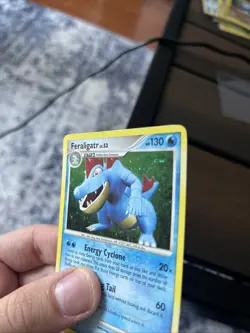Pokemon Feraligatr 8/123 Reverse Holo Rare Card Mysterious Treasures, LP - Image 3