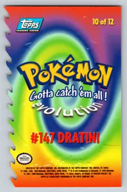 Dratini #147 10 OF 12 - Embossed Die-Cut - BLack logo - TOPPS POKEMON CARD - Image 2