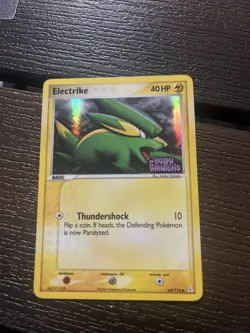 Pokemon TCG Electrike Holon Phantoms Reverse Holo Card 64/110 Stamped NM shape - Image 1