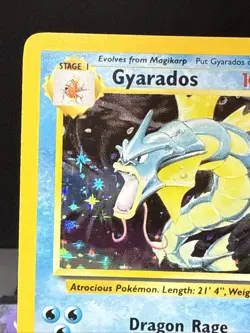 Pokemon Card Gyarados 6/102 Base Set Holo Rare WOTC Near Mint - Image 3