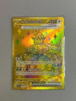 Terapagos ex 180/131 GOLD Prismatic Evolutions Pokemon TCG Card - Image 1