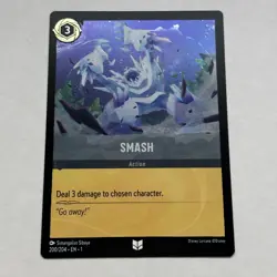 Smash 200/204 Disney Lorcana The First Chapter Uncommon Cold Foil Card NM - Image 1