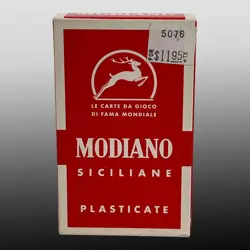 1 Pack Sealed CARTE DA GIOCO MODIANO SICILIANE VINTAGE ORIGINAL PLAYING CARDS - Image 1