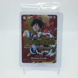 2022 One Piece Super Pre-Release Monkey D Luffy P-001 Silver Foil Winner Card - Image 1
