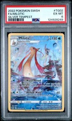 2022 POKEMON SWORD & SHIELD SILVER TEMPEST #TG02 FULL ART/MILOTIC PSA 6 - Image 1