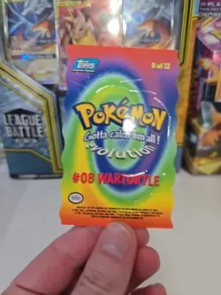 1999 Wartortle Die Cut Topps - Pokemon - #8 of 12 Blue Logo - Image 2