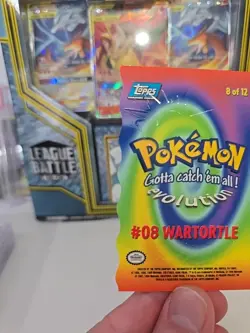 1999 Wartortle Die Cut Topps - Pokemon - #8 of 12 Blue Logo - Image 3