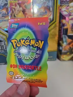 1999 Wartortle Die Cut Topps - Pokemon - #8 of 12 Blue Logo - Image 4